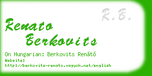 renato berkovits business card